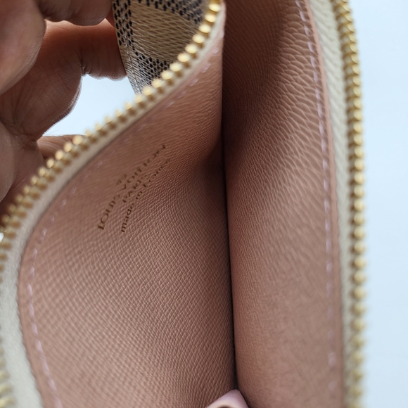 LOUIS VUITTON Damier Azur Zipped Romy Card Holder Rose Ballerine.. - Picture 7 of 13